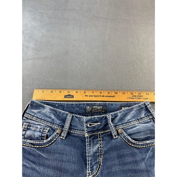 Silver Jeans Suki Shorts Fluid‎ Denim Sz 28 Women’s Distressed Stretch Low Rise - Picture 4 of 8